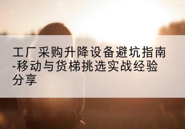 宜城移动式升降机怎么选-工厂采购升降设备避坑指南-移动与货梯挑选实战经验分享