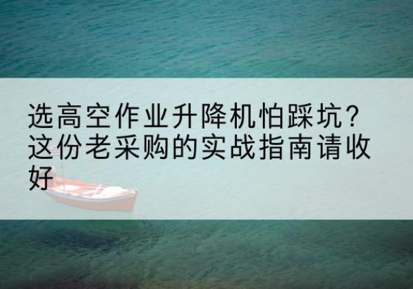 宜城高空作业升降机厂家推荐-选高空作业升降机怕踩坑？这份老采购的实战指南请收好
